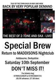 Special Brew are a Coventry 2 Tone / Ska Band. Special Brew play the best of 2 Tone and Ska from the 2 Tone city